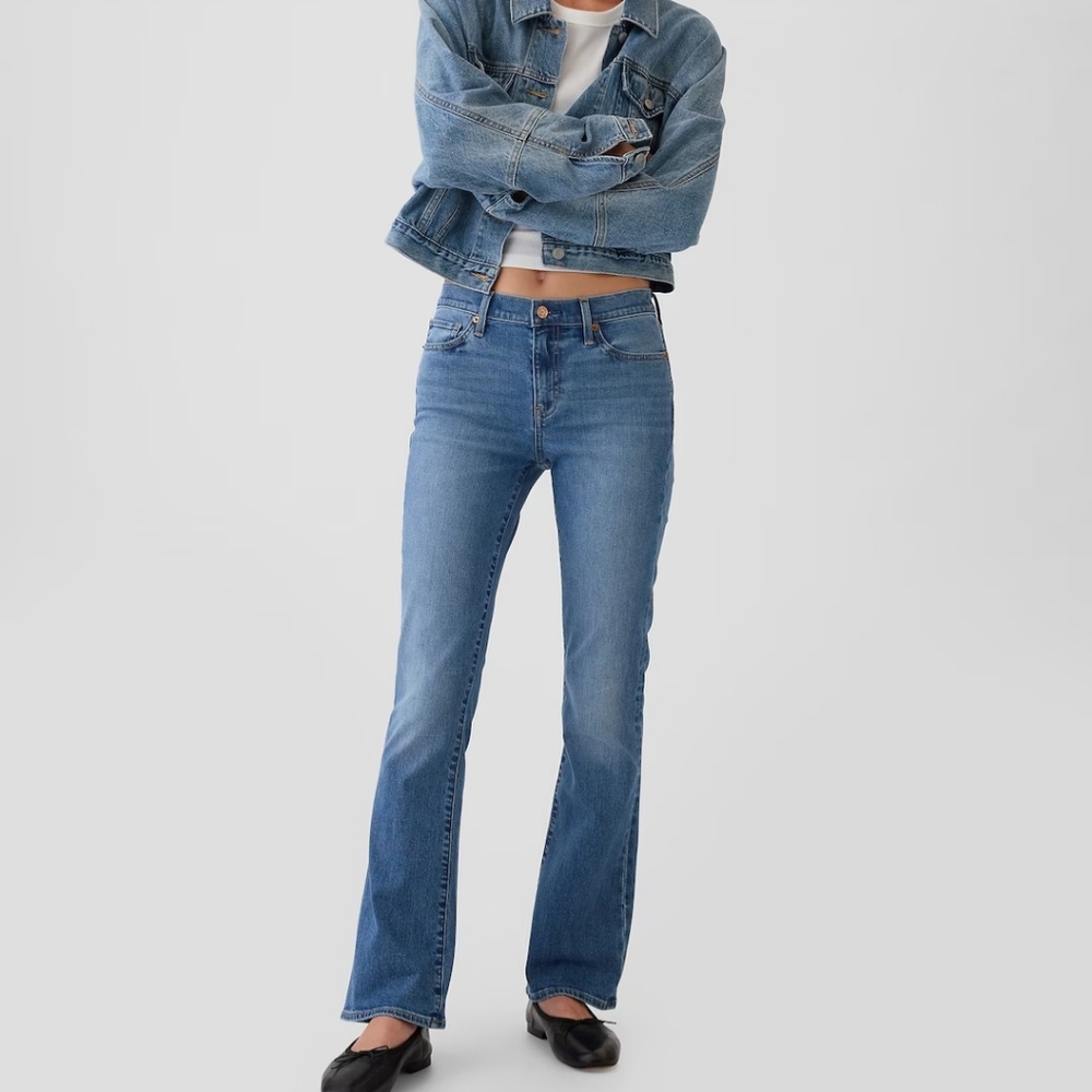 GAP baby boot cut denim 5 pocket jeans mid rise with stretch